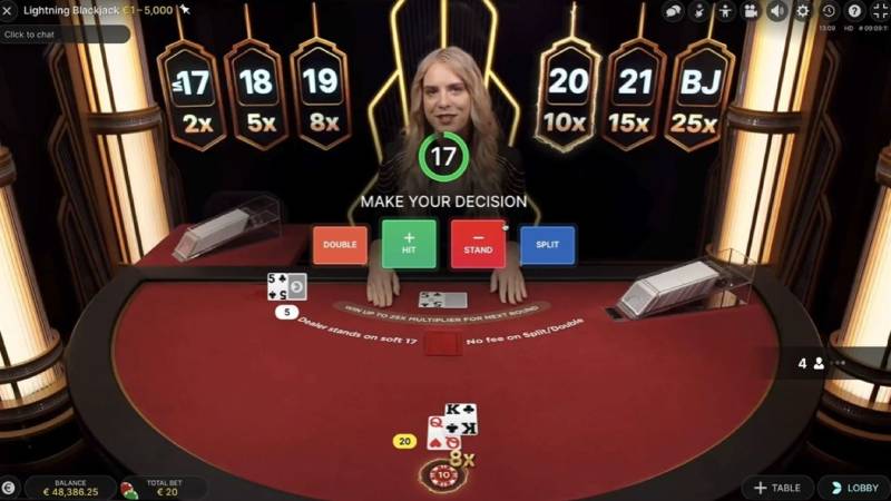 Các Tính Năng Đặc Biệt Của Lightning Blackjack